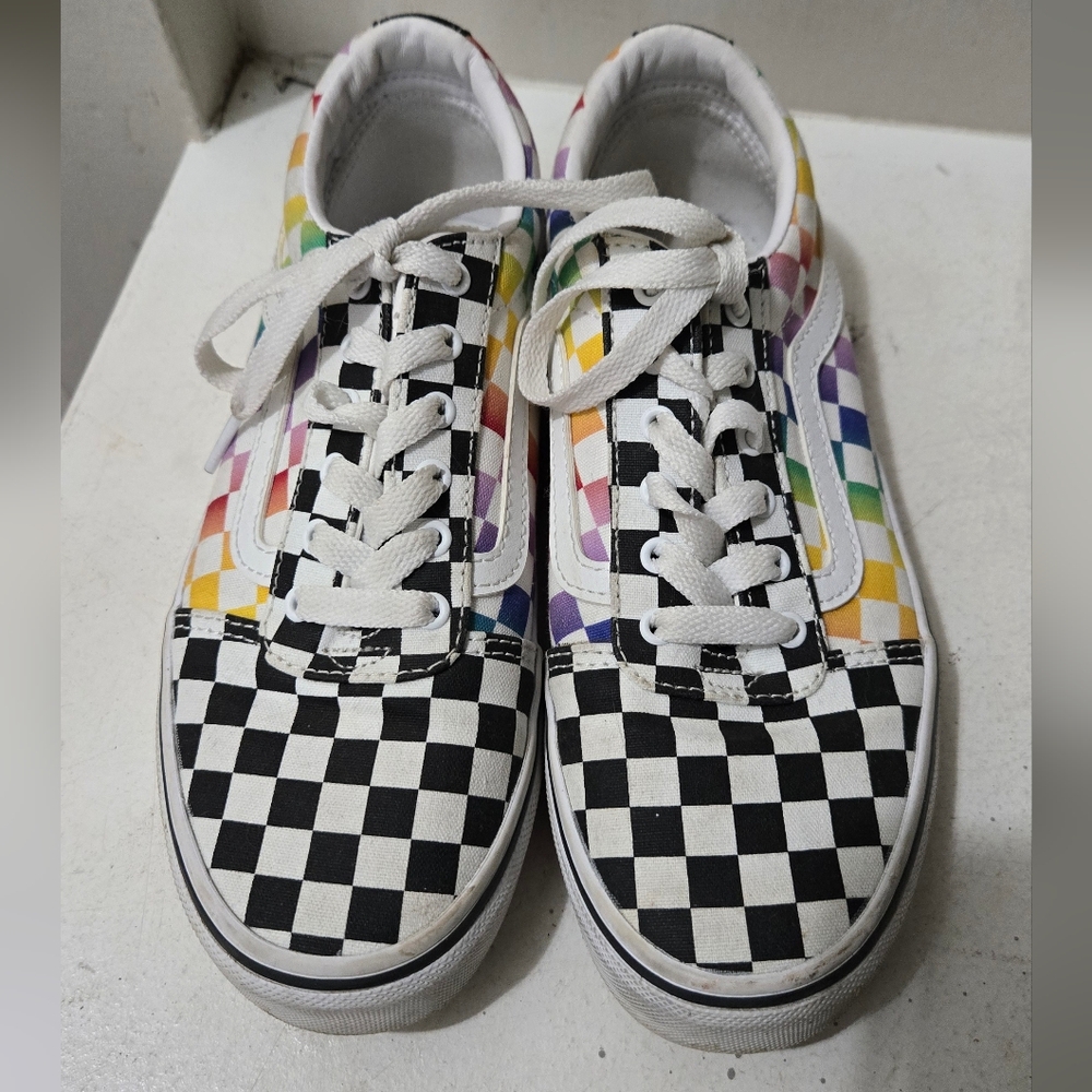 Vans Kids' Checkered Rainbow Sneakers